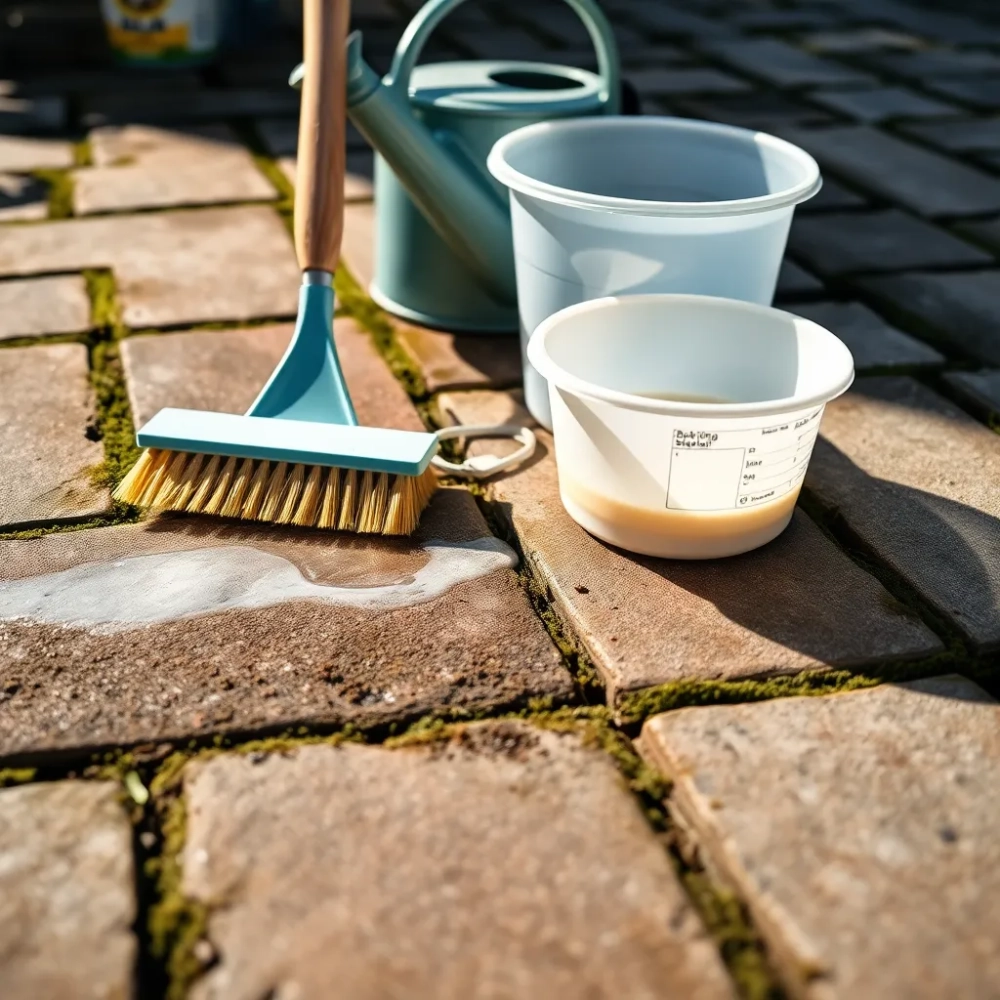 Jak wyczyścić kostkę brukową bez myjki ciśnieniowej