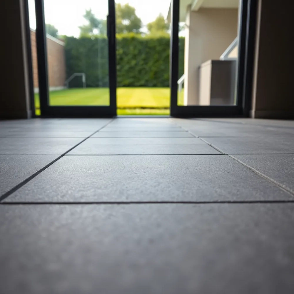 Kostka brukowa przy oknie tarasowym