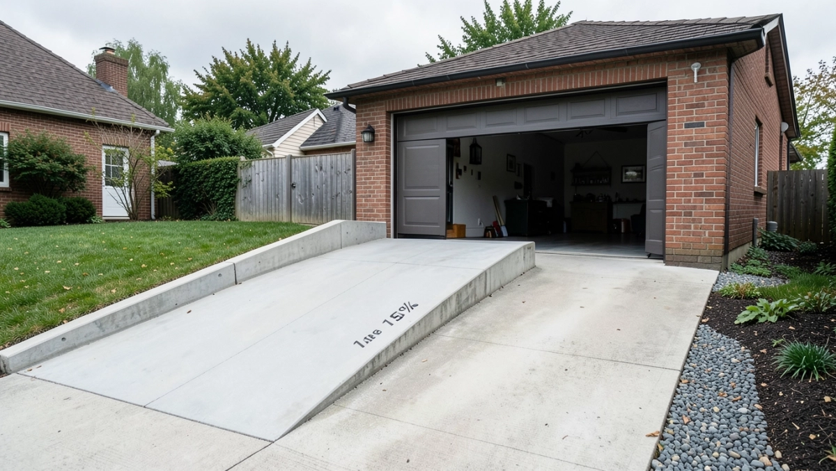 Maksymalny spadek podjazdu do garażu