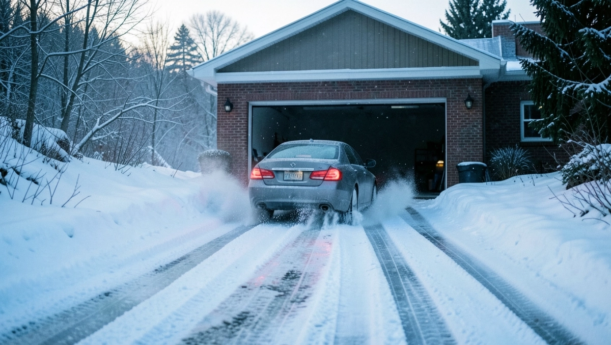 Podjazd do garażu pod górkę