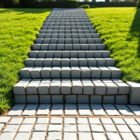Gotowe schody z kostki brukowej