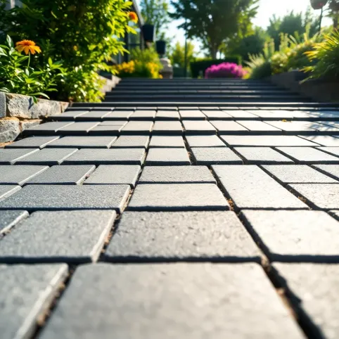 Nowoczesne schody z kostki brukowej