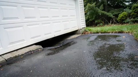 Podjazd do garażu ze spadkiem