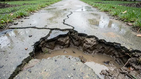 Podjazd z płyt betonowych