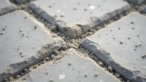 Spoinowanie kostki brukowej piaskiem z cementem