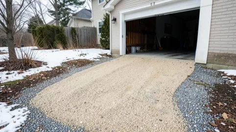 Tymczasowy podjazd do garażu