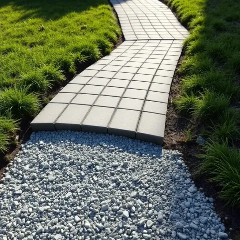 Układanie kostki brukowej na pochyłym terenie