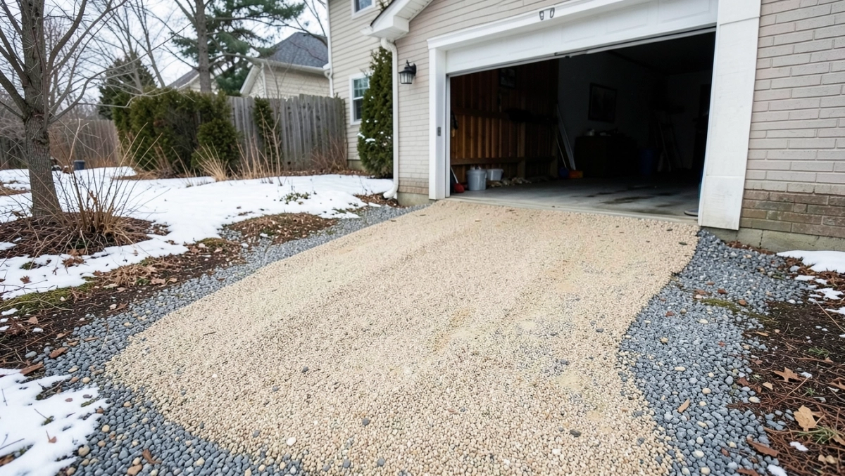 Tymczasowy podjazd do garażu