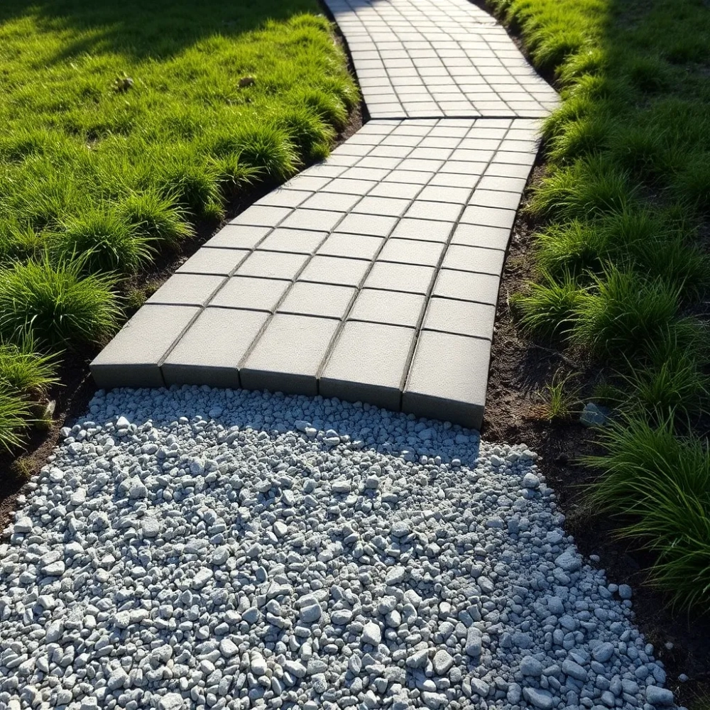 Układanie kostki brukowej na pochyłym terenie